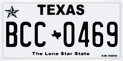 TX license plate BCC0469