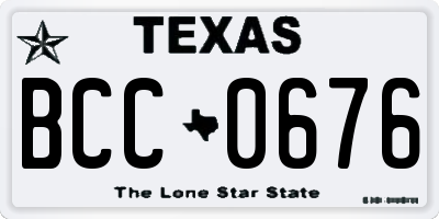 TX license plate BCC0676