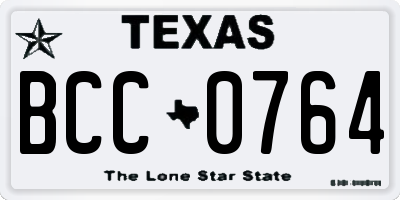 TX license plate BCC0764
