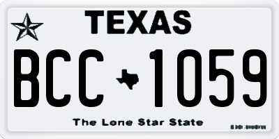 TX license plate BCC1059