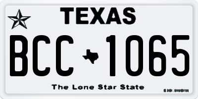 TX license plate BCC1065
