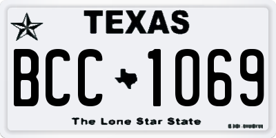 TX license plate BCC1069