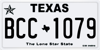 TX license plate BCC1079