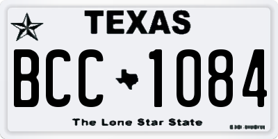 TX license plate BCC1084