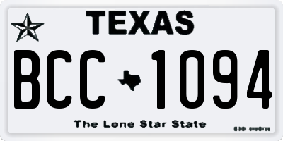 TX license plate BCC1094