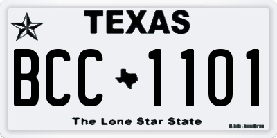 TX license plate BCC1101