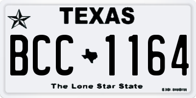 TX license plate BCC1164
