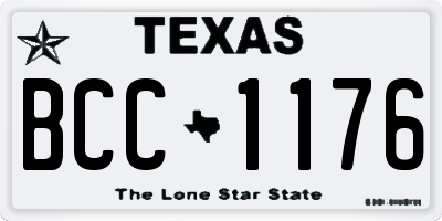 TX license plate BCC1176