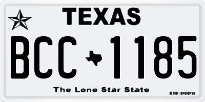 TX license plate BCC1185
