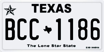 TX license plate BCC1186