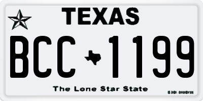 TX license plate BCC1199