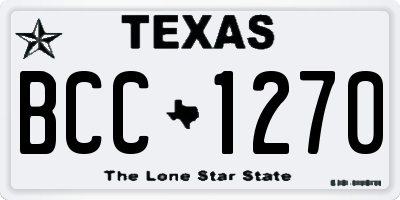 TX license plate BCC1270