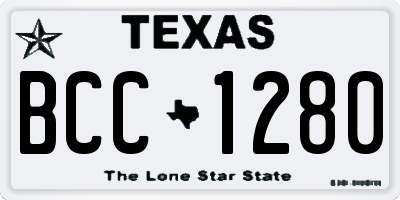 TX license plate BCC1280