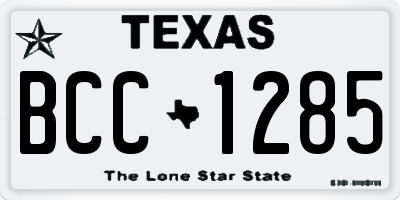 TX license plate BCC1285