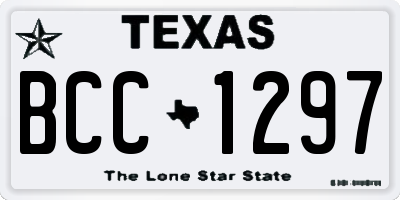 TX license plate BCC1297