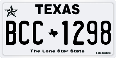 TX license plate BCC1298