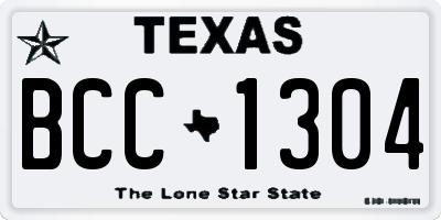 TX license plate BCC1304