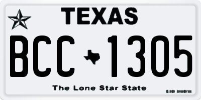 TX license plate BCC1305