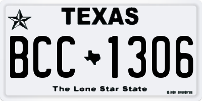 TX license plate BCC1306