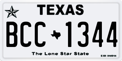 TX license plate BCC1344