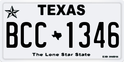 TX license plate BCC1346