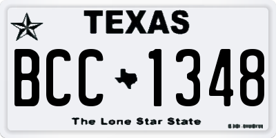 TX license plate BCC1348