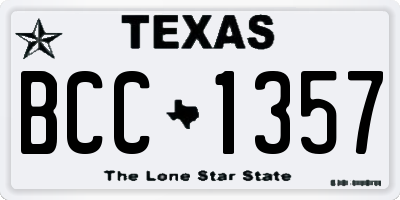 TX license plate BCC1357