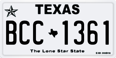 TX license plate BCC1361