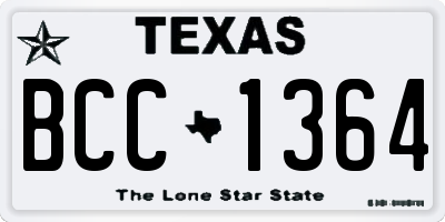 TX license plate BCC1364