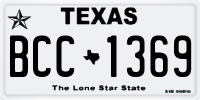 TX license plate BCC1369