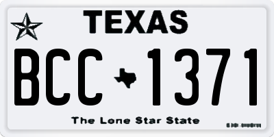 TX license plate BCC1371