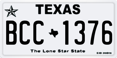 TX license plate BCC1376