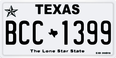 TX license plate BCC1399