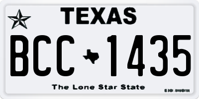 TX license plate BCC1435