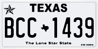 TX license plate BCC1439