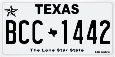 TX license plate BCC1442