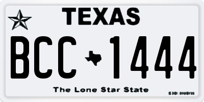 TX license plate BCC1444