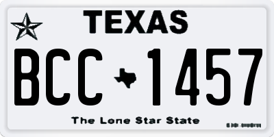 TX license plate BCC1457