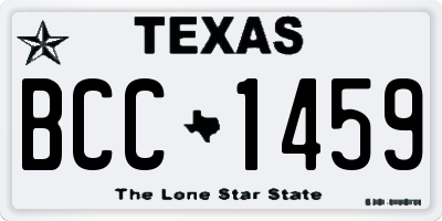 TX license plate BCC1459