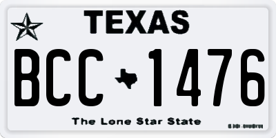 TX license plate BCC1476