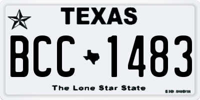 TX license plate BCC1483