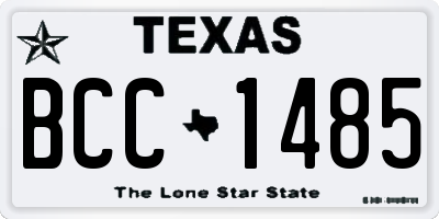 TX license plate BCC1485