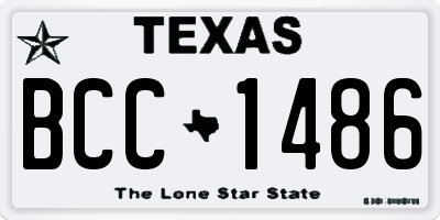 TX license plate BCC1486