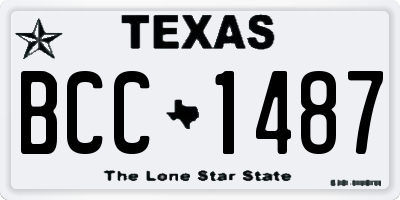 TX license plate BCC1487