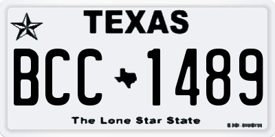 TX license plate BCC1489