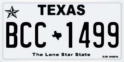 TX license plate BCC1499