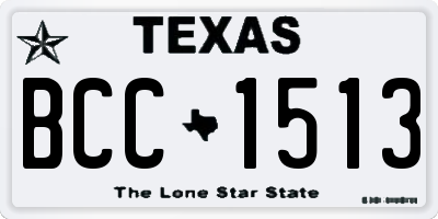 TX license plate BCC1513