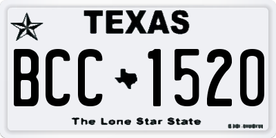 TX license plate BCC1520