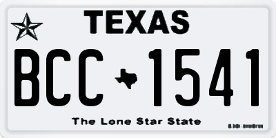 TX license plate BCC1541