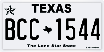 TX license plate BCC1544